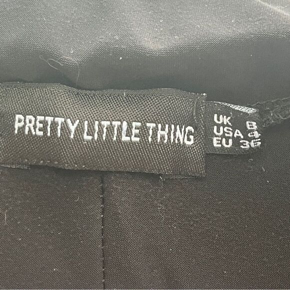 Pretty Little Thing, Black Wide Leg Pants, Size 4 - Picture 2 of 6